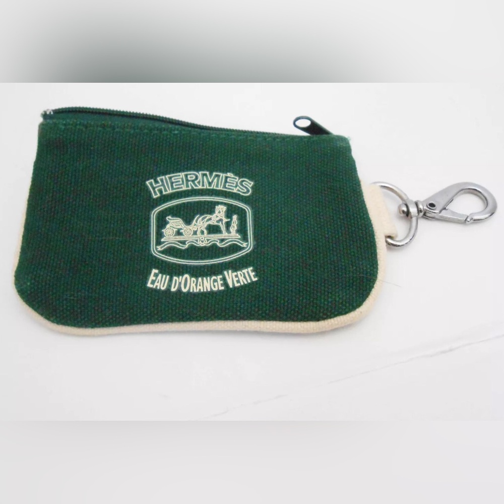 Hermes 5 inch canvas pouch
